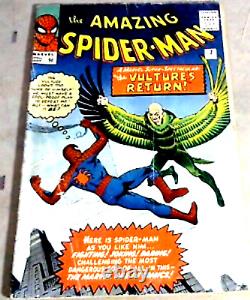 SPIDERMAN INCROYABLE #7 Stan Lee 2ème Vautour (novembre 1963) Bande dessinée Marvel Steve Ditko