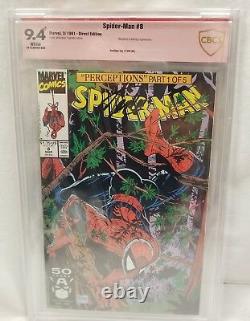 Signé Stan Lee 9.4 Cbcs Amazing Spider-man 8 Comic 1991 Marvel Cgc Mcfarlane