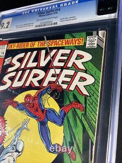 Silver Surfer #14 Cgc 9.2 - 1970 - Bataille De Crossover Spider-man #0702683004