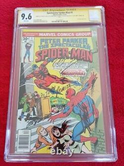 Spectaculaire Spider-man #1 Cgc 9.6 Ss Stan Lee Romita Sr Buscema Conway Blanc Pgs