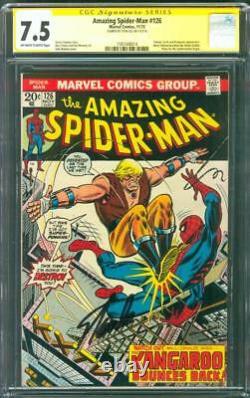 Spider Man 126 Cgc Ss 7.5 Stan Lee Harry Osborn Devient Goblin Vert 73