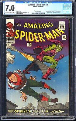 Spider-Man Incroyable #39 CGC 7.0 OW-W 1966 Le Bouffon Vert Révélé, Couverture de Romita
