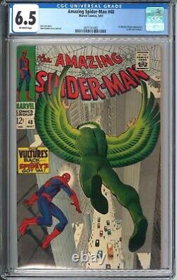 Spider-Man Incroyable #48 CGC 6.5 FN OW 1967 Marvel Comics Stan Lee 1er Nouveau Vautour