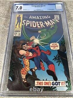 Spider-Man Incroyable 49 CGC 7.0 Histoire de Stan Lee, Kraven et l'art de John Romita en 1967