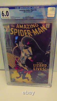 Spider-Man Incroyable #76 (1969) CGC 6.0 COUVERTURE CLASSIQUE du Lézard par Romita & HISTOIRE DE STAN