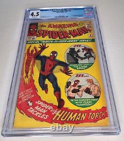 Spider-Man Incroyable #8 Marvel 1964 CGC 4.5 Art de Ditko/Kirby et histoire de Stan Lee