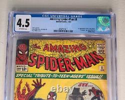 Spider-Man Incroyable #8 Marvel 1964 CGC 4.5 Art de Ditko/Kirby et histoire de Stan Lee