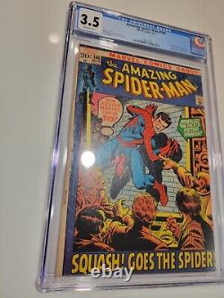 Spider-Man Incroyable n°106 CGC 3.5 1972 Stan Lee Bronze Age Spider Slayer Nouveau Coffret