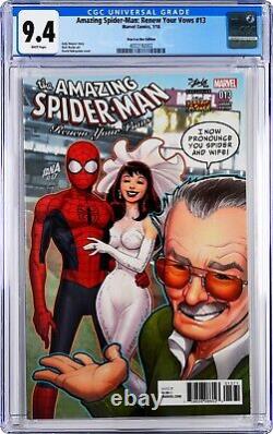 Spider-Man Renouvelle Tes Vœux #13 CGC 9.4 (2018, Marvel) Variant Set de la Boîte Stan Lee