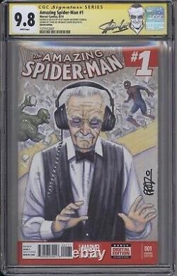 Spider-Man étonnant #1 CGC SS 9.8 Stan Lee SIGNÉ SCÈNE DE BIBLIOTHÈQUE UNIQUE EN SON GENRE OA