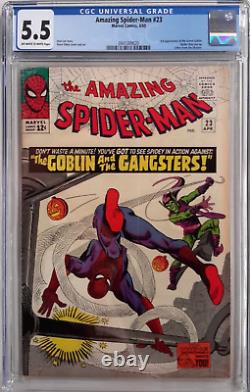 Spider-Man étonnant #23 Cgc 5.5 1965 Marvel 3ème Green Goblin Stan Lees Ditko