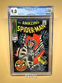 Spider-Man étonnant 58 CGC 9.0 numéro clé (Marvel Comics 1968) Art de John Romita