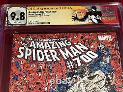 Spider-Man étonnant #700 CGC 9.8 signé par Stan Lee NOUVEAU BOÎTIER