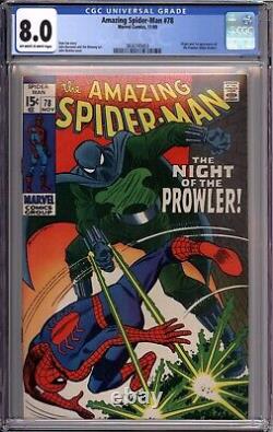 Spider-Man étonnant #78 CGC 8.0 1er Prowler (Origine) Couverture de John Romita Sr.