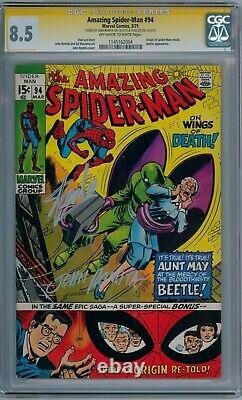 Spider-Man étonnant #94 Cgc 8,5 Série Signature Signée Stan Lee John Romita Sr.