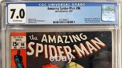 Spider-Man étonnant 96 Cgc 7.01971 Histoire de drogue Marvel Pas de codes de bandes dessinées Stan Lee