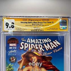 Spider-Man étonnant Renouvelez vos vœux #5 CGC 9.8 signé par Stan Lee et JSCampbell