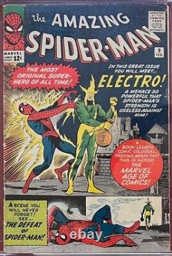 Spider-Man étonnant n ° 9 Steve Ditko Stan Lee CGC Blue Label 4.0 1ère apparition d'Electro