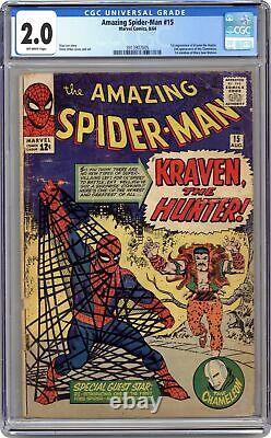 Spider-Man extraordinaire #15 CGC 2.0 1964 3913907005 1ère apparition de Kraven