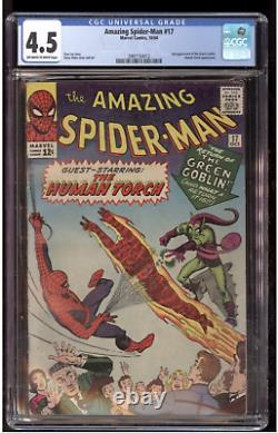 Spider-Man extraordinaire 17 CGC 4.5 2ème App. Bouffon Vert Couverture de Ditko 1964