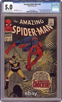 Spider-Man extraordinaire #46 CGC 5.0 1967 4385185003 1ère apparition du Shocker