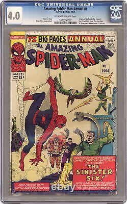 Spider-Man extraordinaire annuel #1 CGC 4.0 1964 1025990007 1ère app. Sinister Six