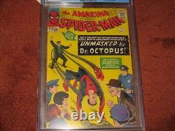 Spider-Man incroyable #12 CGC 6.0 1964 Doc Octopus Steve Ditko Stan Lee Pages Blanches