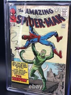 Spider-Man incroyable #20 CGC 2.5 1ère apparition Scorpion Âge d'argent Stan Lee + Ditko