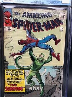 Spider-Man incroyable #20 CGC 2.5 1ère apparition Scorpion Âge d'argent Stan Lee + Ditko