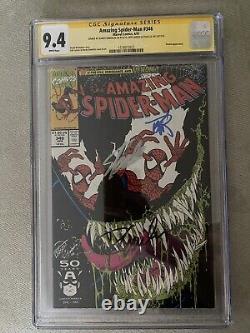Spider-Man incroyable #346 Triple SIG! CGC signé par Stan Lee