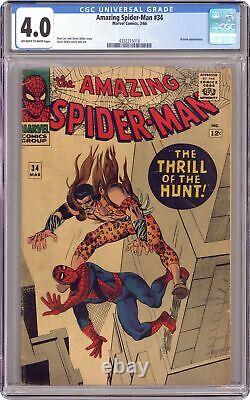 Spider-Man incroyable #34 CGC 4.0 1966 4332215016