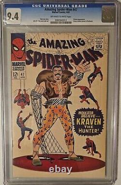 Spider-Man incroyable #47 CGC 9.4 Kraven the Hunter (Grade très rare) Histoire de Stan Lee