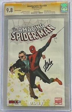 Spider-Man incroyable #638 2010 CGC SS 9.8 Pages blanches Fan Expo Signé par Stan Lee