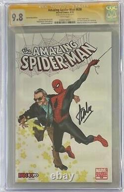 Spider-Man incroyable #638 2010 CGC SS 9.8 Pages blanches Fan Expo Signé par Stan Lee