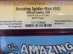 Spider-Man incroyable numéro 583, première édition CGC 9.8 signée par Stan Lee