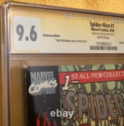 Spider-Man n°1 CGC 9.6 1990 Platinum ! Signature de Stan Lee signée N9 112 cm pr.