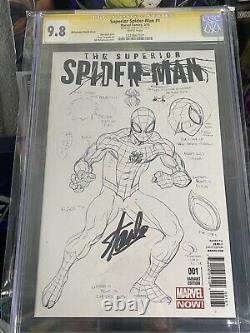 Spider-Man supérieur #1 CGC SS 9.8 COUVERTURE SIGNÉE Stan Lee McGuinness Sketch