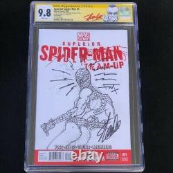 Spider-Man supérieur 1 ? Esquisse originale de FRANK MILLER + signature de STAN LEE ? CGC 9.8