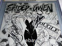 Spider-gwen #1 Cgc Ss Signature Autograph Stan Lee 9.8 Midtown Comics Sketch Var