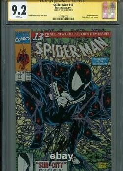 Spider-man 13 Signé Par Stan Lee. Cgc 9.2 (1991). Des Pgs Blancs. M. Mcfarlane Cvr
