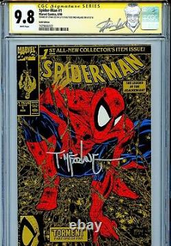 Spider-man 1990 1 Cgc 9.8 Ss X2 Couverture Variante Or Stan Lee Todd Mcfarlane Wp