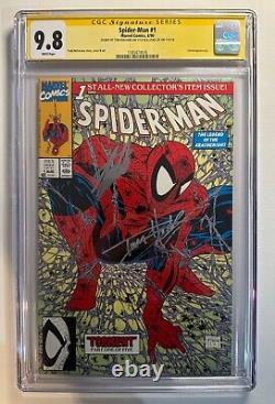 Spider-man #1 1990 Cgc Ss 9.8 Dual Signé Par Stan Lee & Tom Holland? Wow Rare