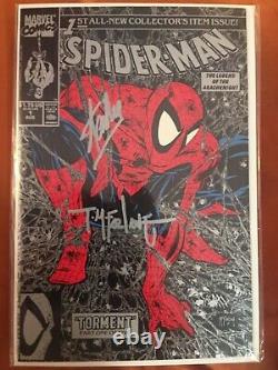 Spider-man # 1 (1990) Silver Signé Stan Lee & Todd Mcfarlane, Nm, No Coa Cgc It