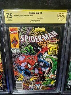 Spider-man #1-5 Todd Mcfarlane Signé Par Stan Lee Exécution Complète Cgc/cbcs Rare