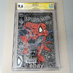 Spider-man #1 Argent Cgc 9.6 6x Signé Stan Lee Mcfarlane Salicrup Marvel 1990