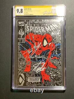 Spider-man #1 Argent Cgc 9.8 Signé Par Stan Lee Tom Holland Et Todd Mcfarlane