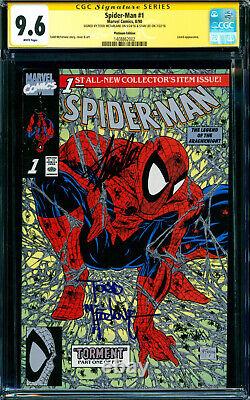 Spider-man #1 Cgc 9.6 Platinum Stan Lee Signature Mcfarlane Signé N12 142 CM Bn