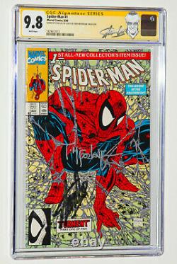 Spider-man #1 Cgc 9,8 Ss Signé 2x Par Stan Lee & Todd Mcfarlane #1 Torment Wpgs