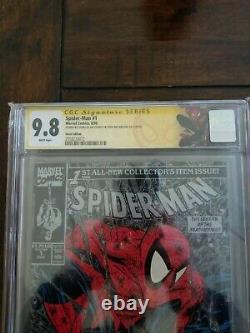 Spider-man #1 Cgc 9.8 Ss Signé Stan Lee Et Todd Mcfarlane Spiderman Label 1990