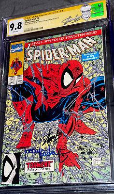 Spider-man 1 Cgc 9.8 Ss Stan Lee & Todd Mcfarlane Signé 1990 Torment 1er? Imprimer